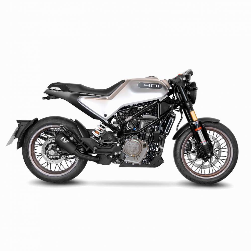 LeoVince LVSO15242FB LV-10 Full Black Stainless Slip-On Muffler for Husqvarna Svartpilen/Vitpilen 125 21-22/Svartpilen/Vitpilen 401 20-22 - Image 3