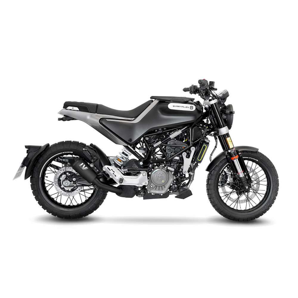 LeoVince LVSO15242FB LV-10 Full Black Stainless Slip-On Muffler for Husqvarna Svartpilen/Vitpilen 125 21-22/Svartpilen/Vitpilen 401 20-22 - Image 4