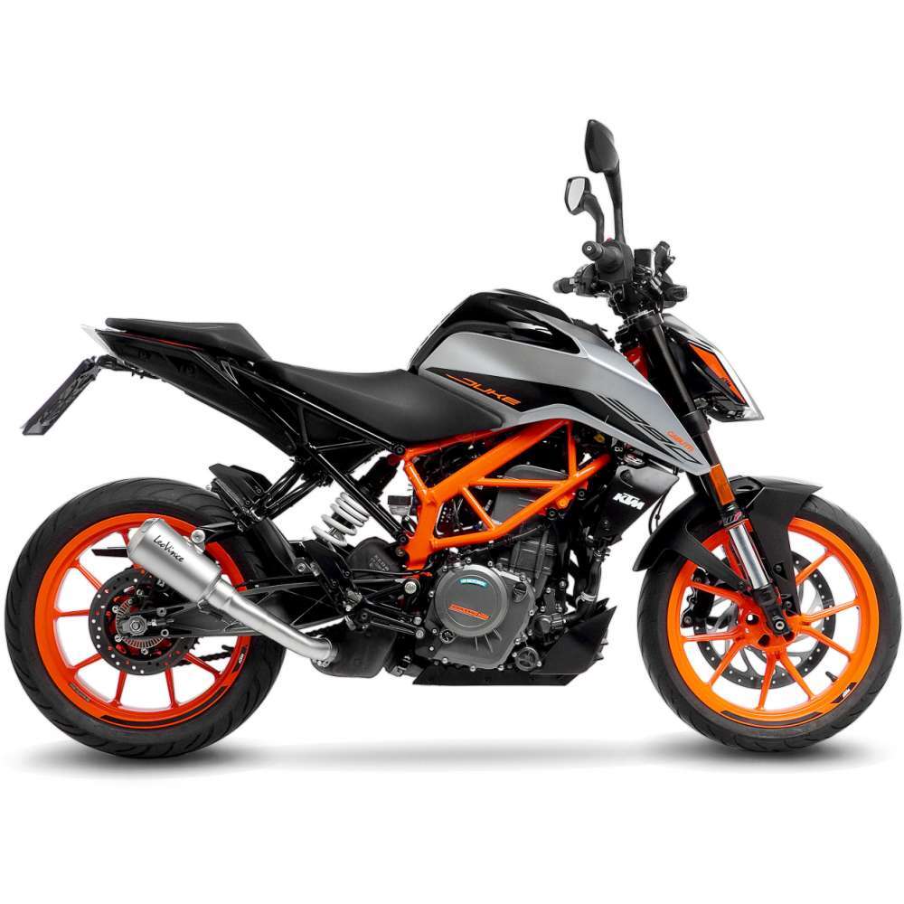 LeoVince LVSO15249 LV-10 Stainless Steel Slip-On Muffler w/Stainless End Cap for KTM Duke 125/Duke 390 21-22 - Image 5