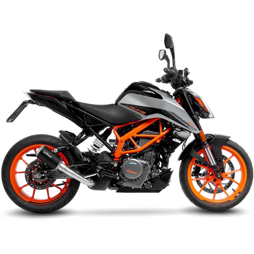 LeoVince LVSO15249B LV-10 Black Edition Slip-On Muffler w/Stainless End Cap for KTM Duke 125/Duke 390 21-22 - Image 5