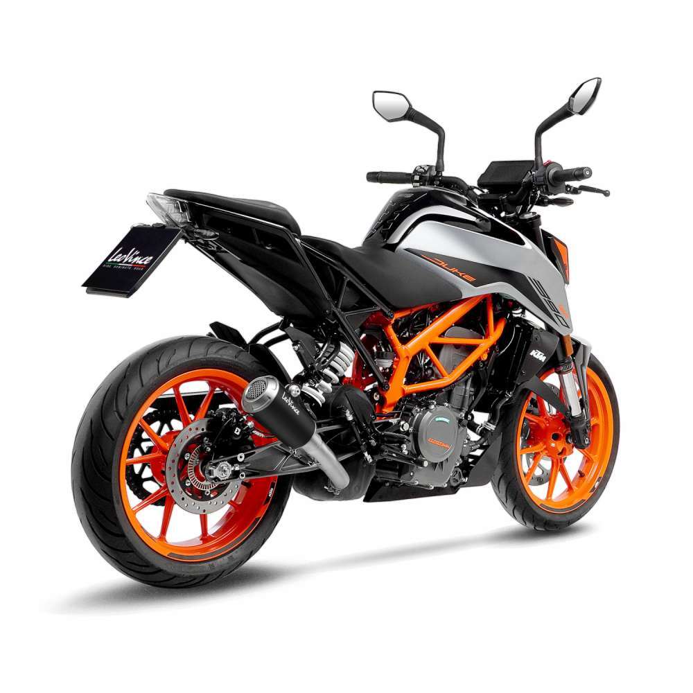 LeoVince LVSO15249B LV-10 Black Edition Slip-On Muffler w/Stainless End Cap for KTM Duke 125/Duke 390 21-22 - Image 6
