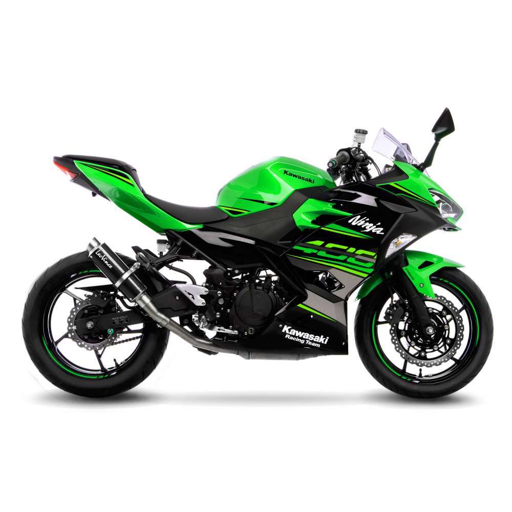 LeoVince LVSO3389 GP Corsa Carbon Fiber Slip-On Muffler w/Slash Cut End Cap for Kawasaki Ninja 400 18-21/Z 400 19-21 - Image 3