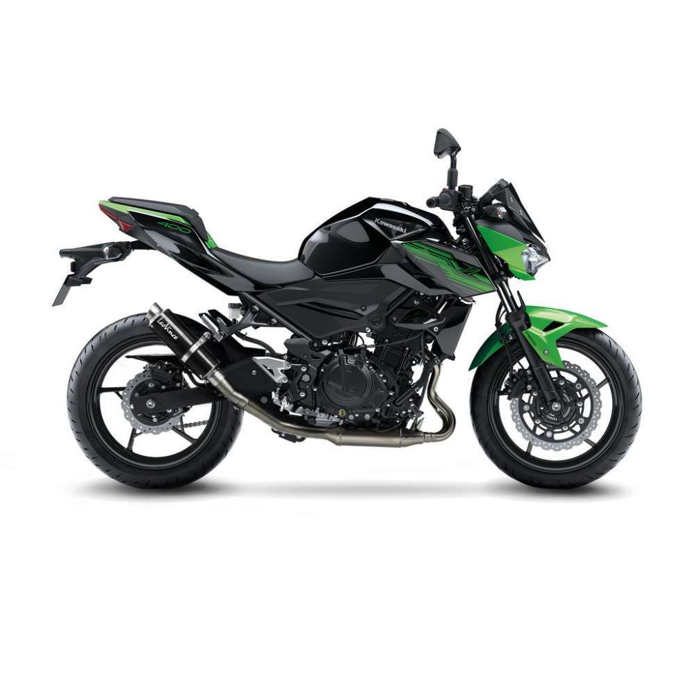 LeoVince LVSO3389 GP Corsa Carbon Fiber Slip-On Muffler w/Slash Cut End Cap for Kawasaki Ninja 400 18-21/Z 400 19-21 - Image 4