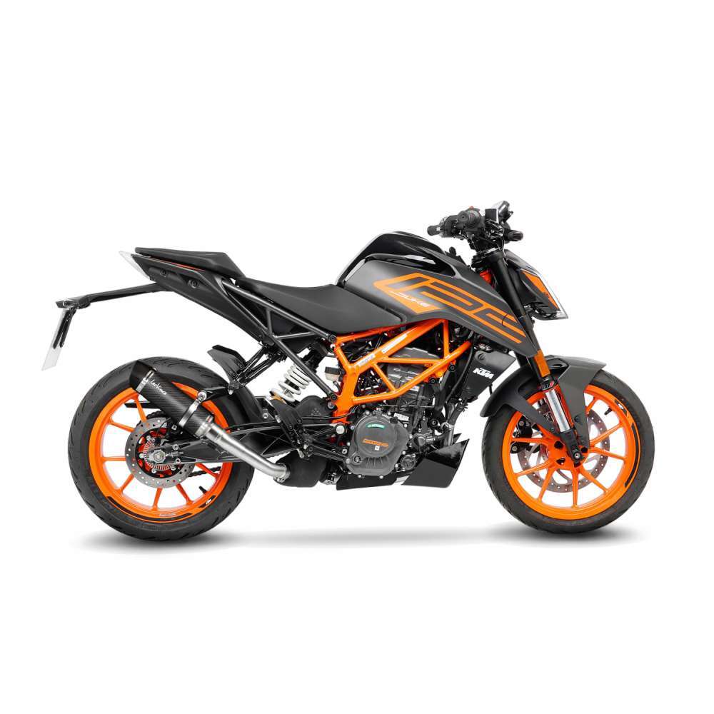 LeoVince LVSO3399E GP Corsa Evo Carbon Fiber Slip-On Muffler w/High Performance Technopolymer End Cap for KTM Duke 125/Duke 390 21-22 - Image 3