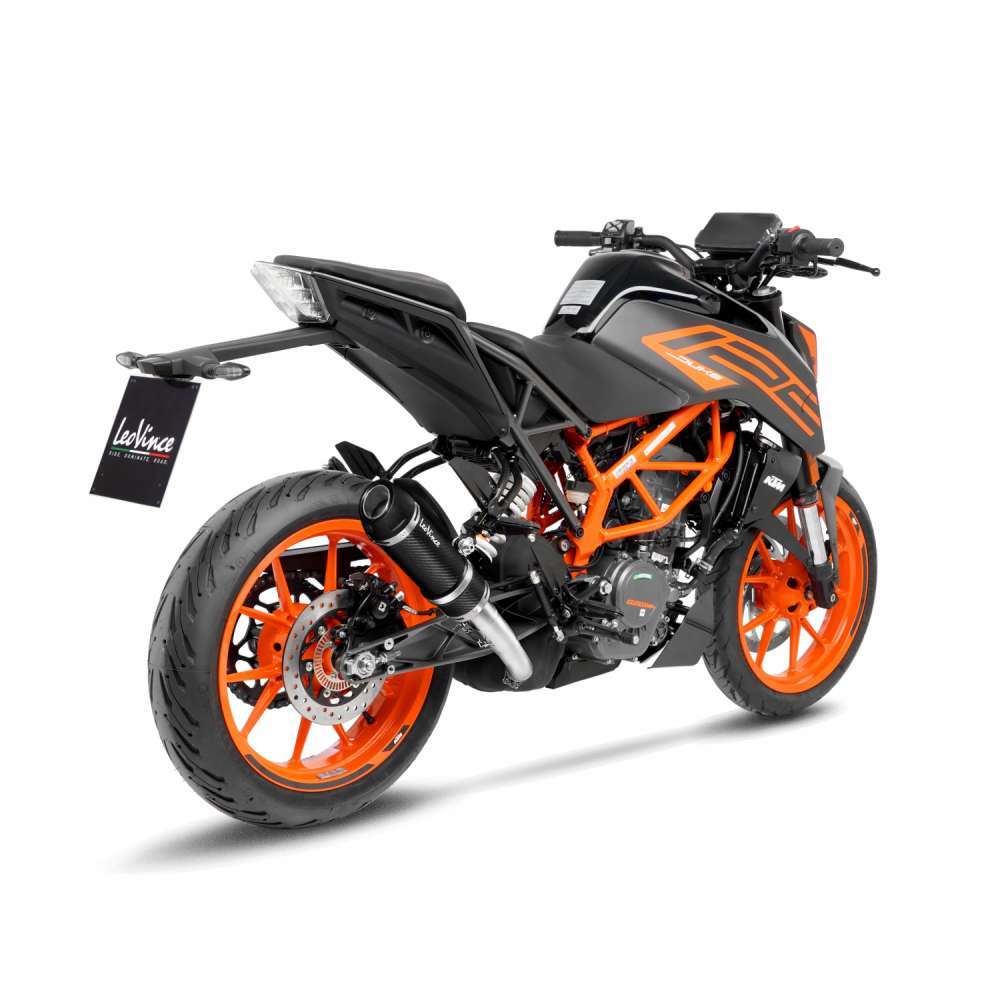 LeoVince LVSO3399E GP Corsa Evo Carbon Fiber Slip-On Muffler w/High Performance Technopolymer End Cap for KTM Duke 125/Duke 390 21-22 - Image 4