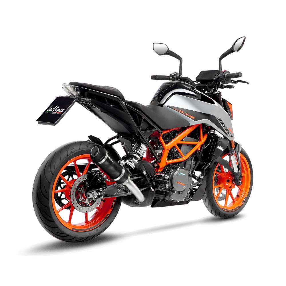 LeoVince LVSO3399E GP Corsa Evo Carbon Fiber Slip-On Muffler w/High Performance Technopolymer End Cap for KTM Duke 125/Duke 390 21-22 - Image 6