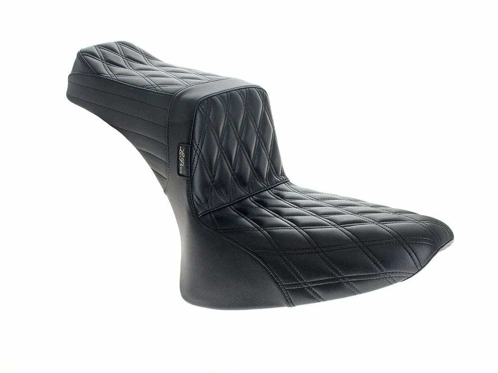 LePera Seats LP-LN-580DD TailWhip Dual Seat w/Double Diamond Stitch for Softail 84-99