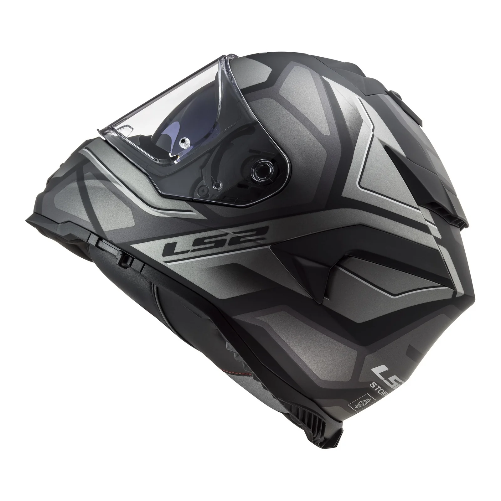 LS2 FF800 Storm II Faster Matte Titanium Helmet - Image 2