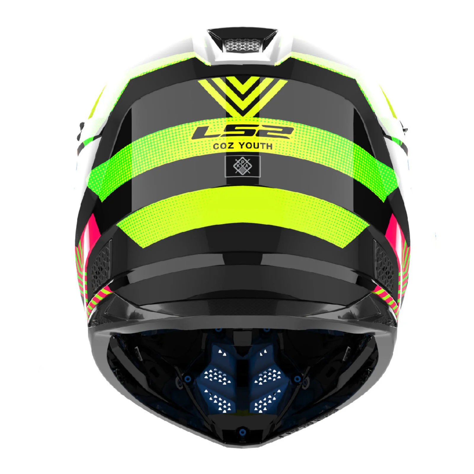 LS2 MX706J COZ Chromatic Black/Hi-Vis Pink Youth Helmet - Image 4