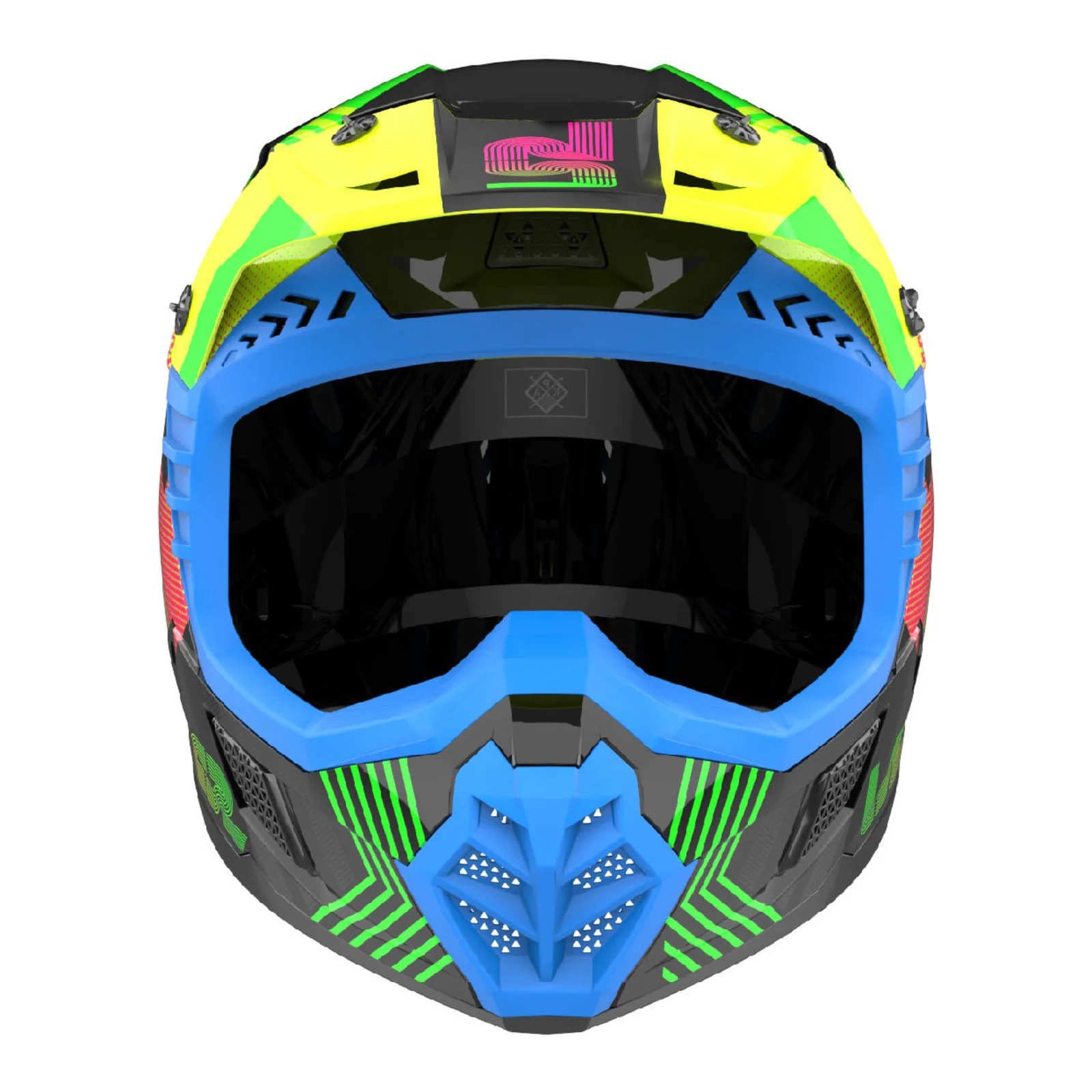 LS2 MX706J COZ Chromatic Black/Hi-Vis Pink Youth Helmet - Image 5