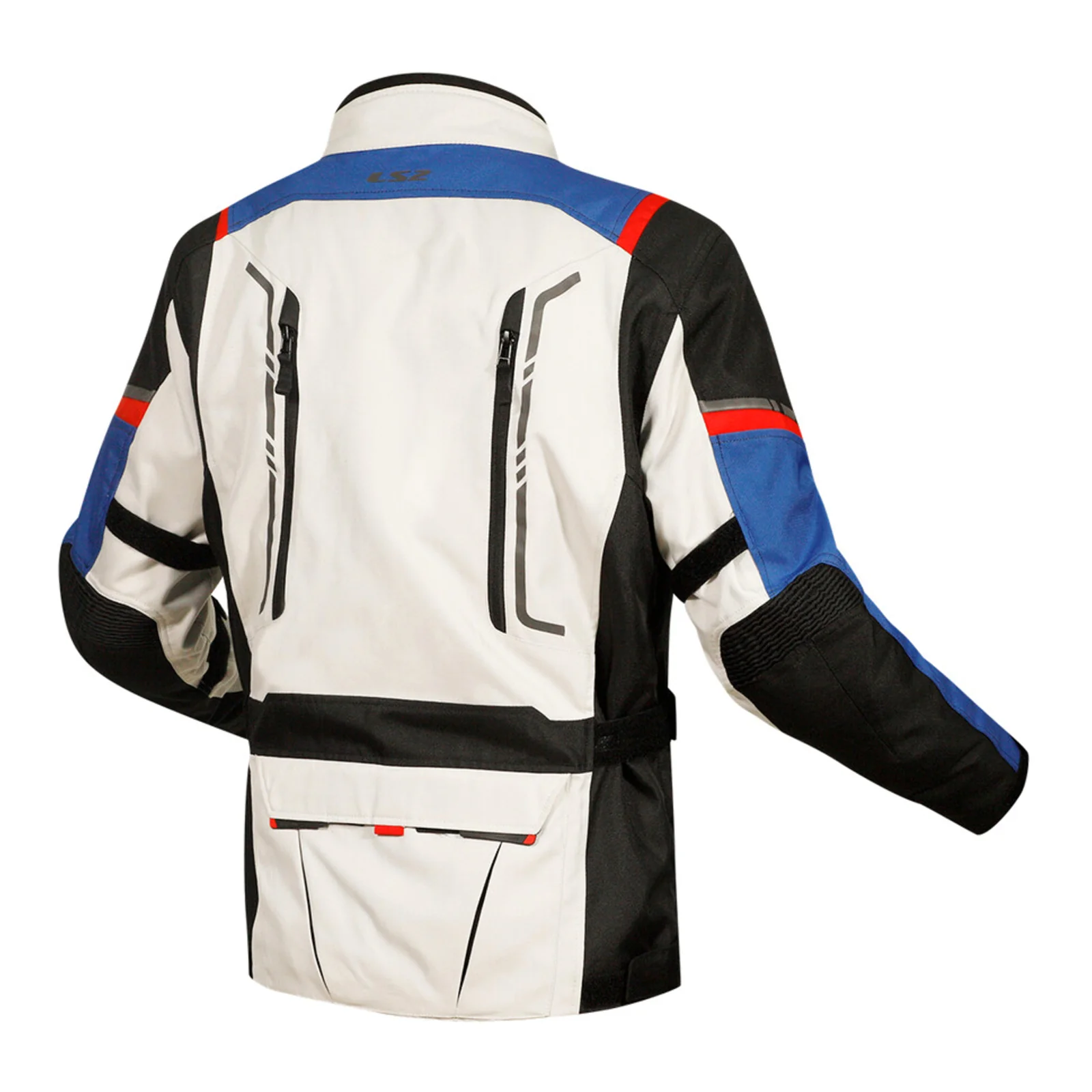 LS2 Narvik Blue/Black/Grey/Red Textile Jacket - Image 2