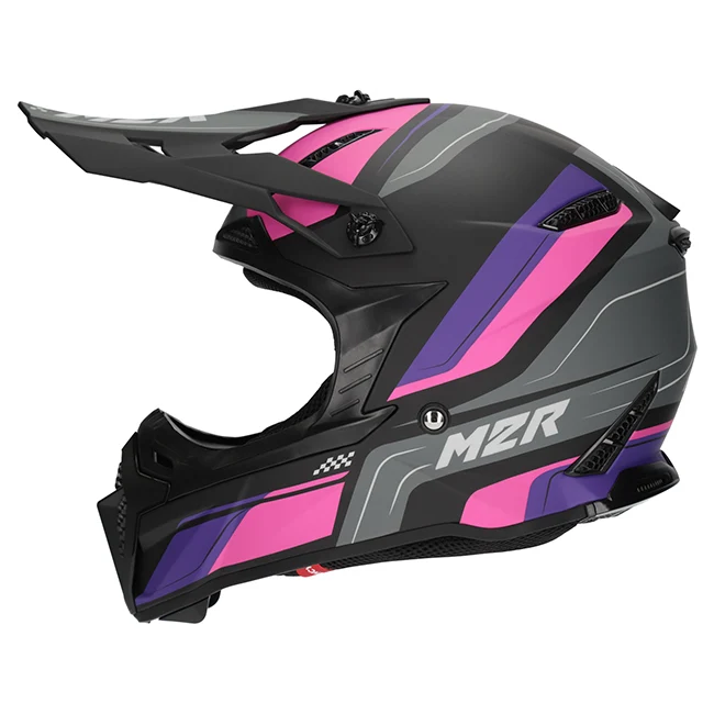 M2R X2.1 Pulse PC-7F Pink/Purple/Black Helmet - Image 2
