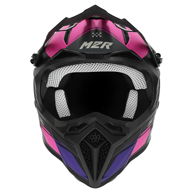 M2R X2.1 Pulse PC-7F Pink/Purple/Black Youth Helmet - Image 3