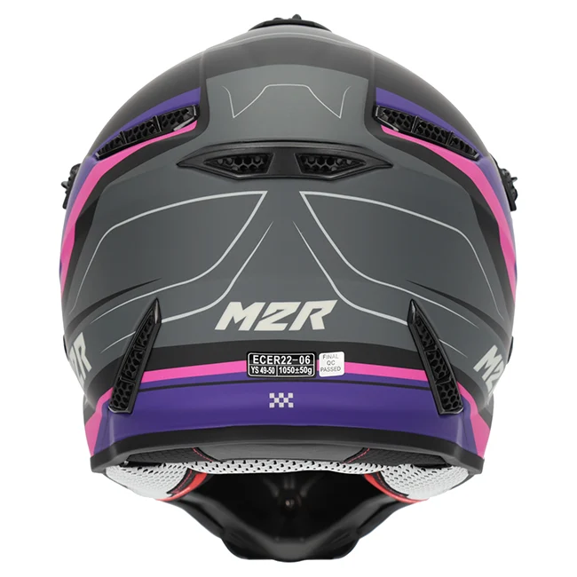 M2R X2.1 Pulse PC-7F Pink/Purple/Black Youth Helmet - Image 5