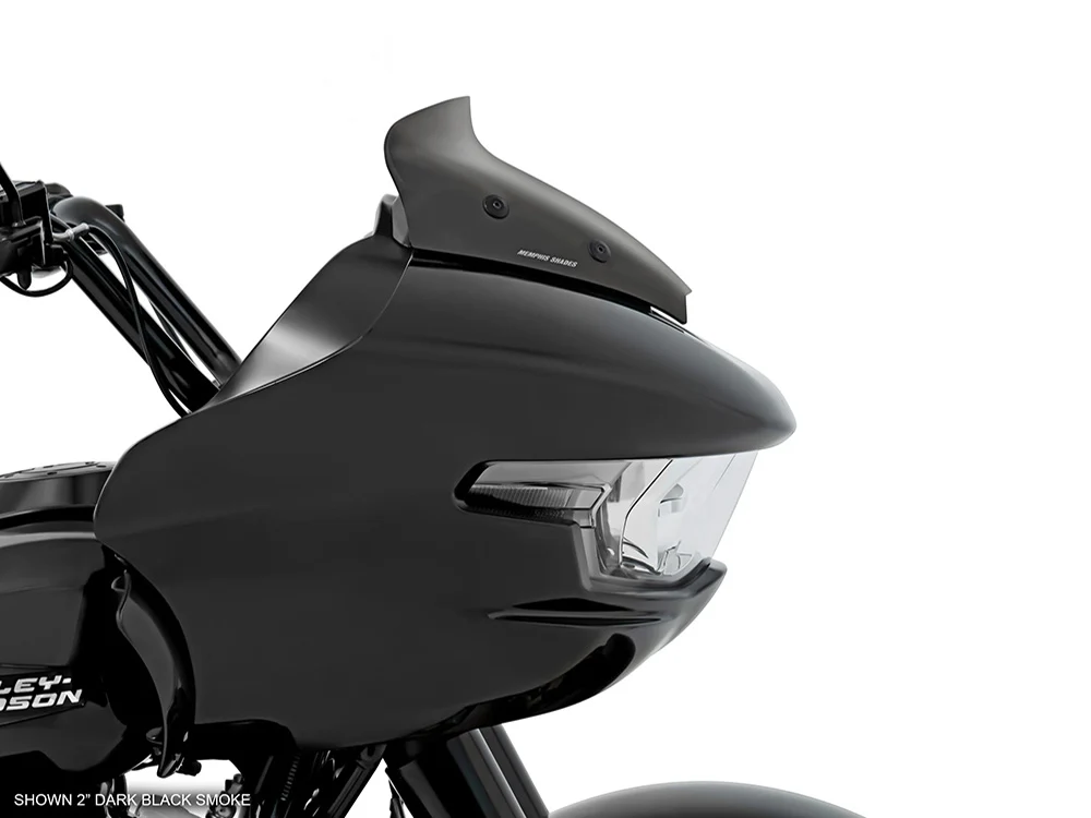 Memphis Shades MEM-MEP88010 2" Spoiler Windshield Dark Smoke for Harley-Davidson CVO Road Glide 23-Up/Road Glide 24-Up Models