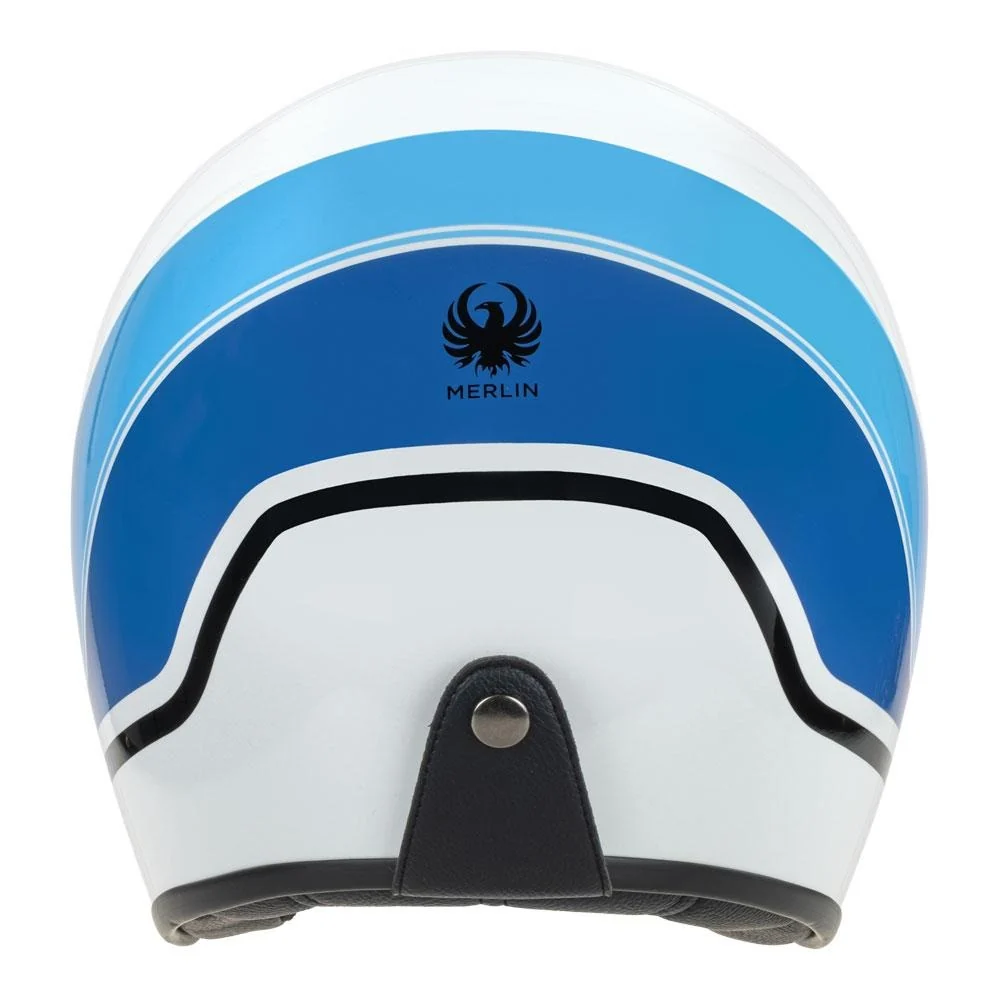 Merlin Blackbird Aero Stripe Gloss White Helmet - Image 6