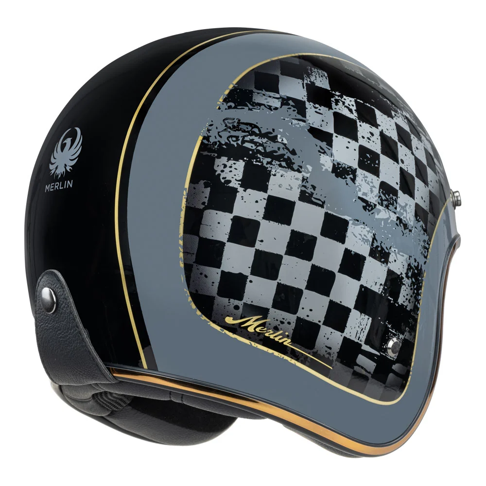 Merlin Blackbird Racer Black Helmet - Image 5