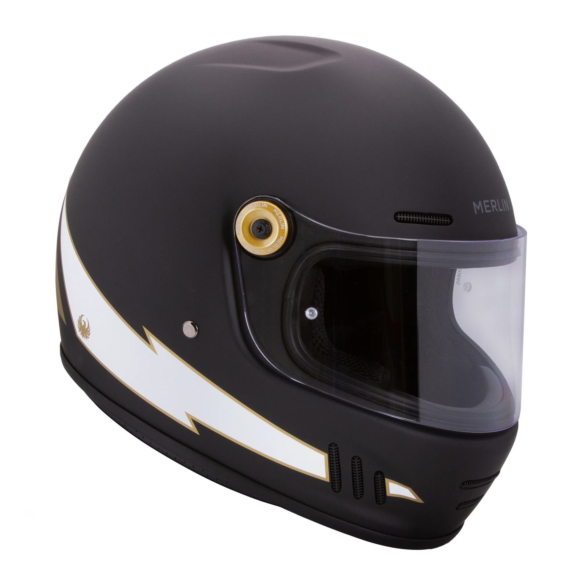 Merlin Revival Flash Matte Black Helmet - Image 3