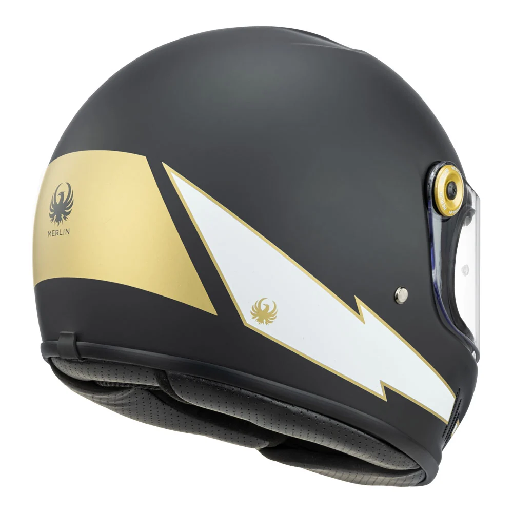 Merlin Revival Flash Matte Black Helmet - Image 5