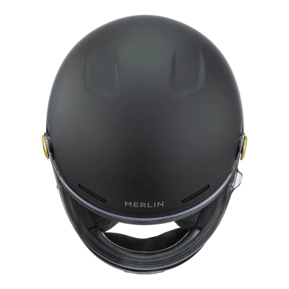 Merlin Revival Flash Matte Black Helmet - Image 7
