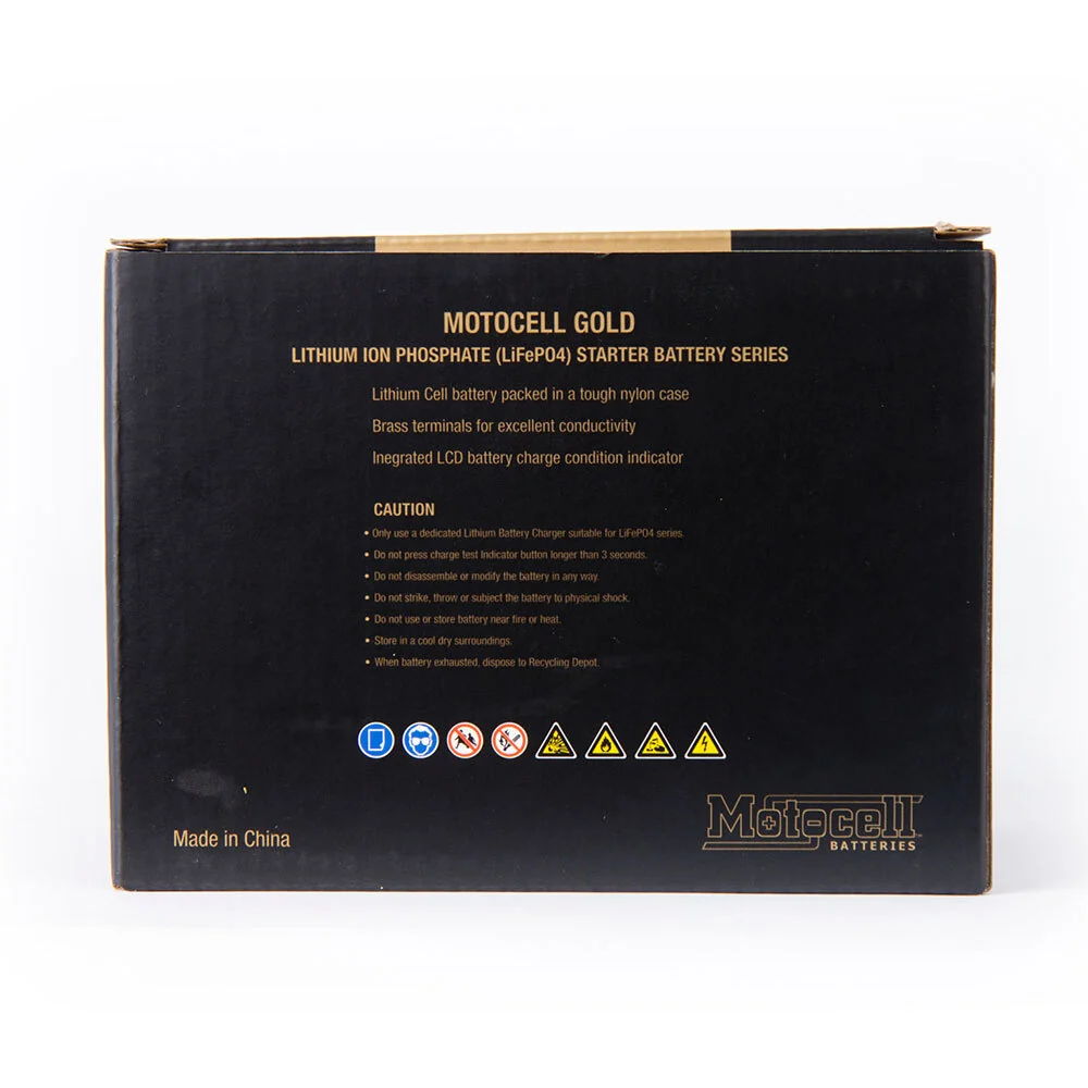 Motocell LIFEPO4 Series MLG9L 12.8V 36WH Lithium Gold Battery - Image 4