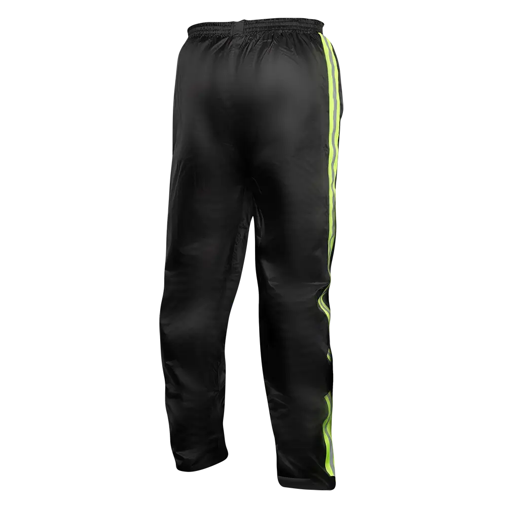 MotoDry Lightning Black/Fluro Yellow Rain Pants - Image 2