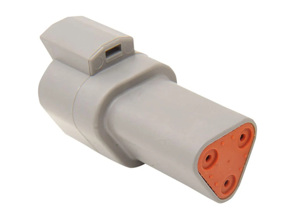 NAMZ Custom Cycle Products NMZ-DR-3G 3-Wire Deutsch Receptacle w/Wedgelock Grey - Image 2