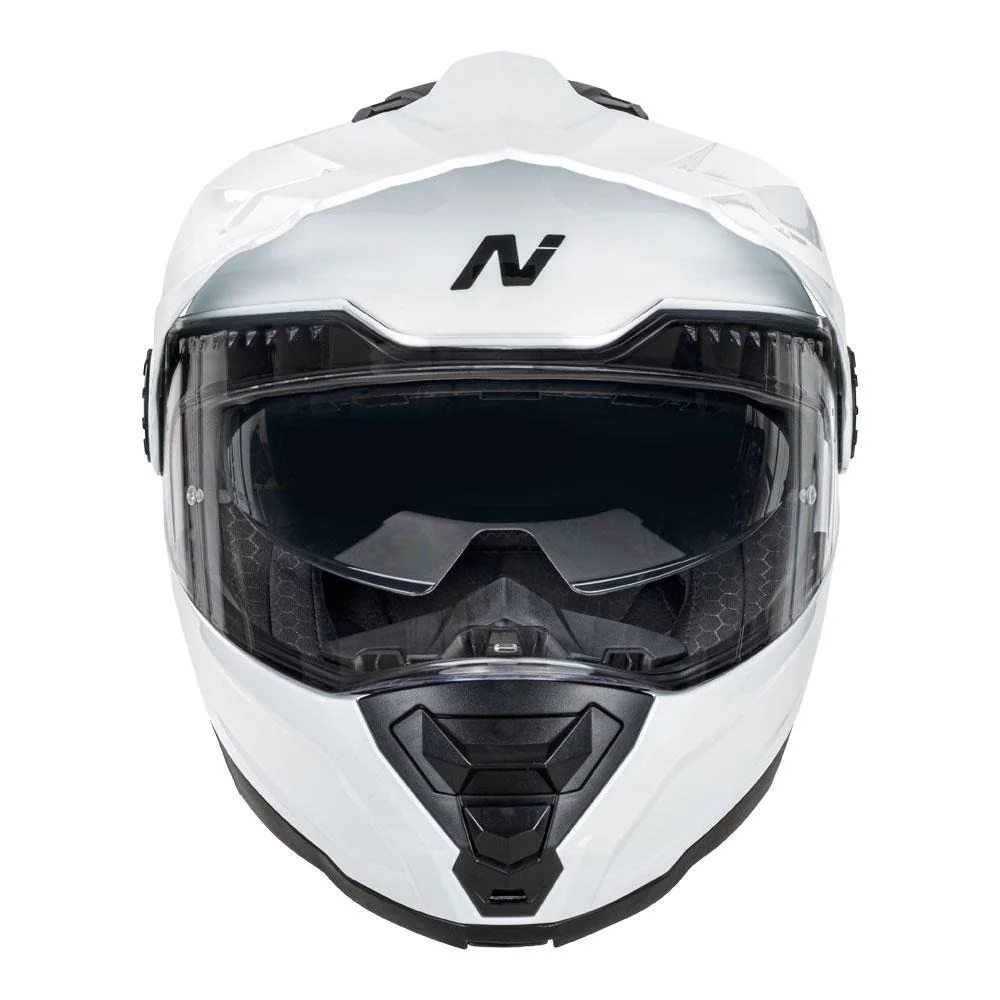 Nitro FA1650 DVS Gloss White Adventure Modular Helmet - Image 2