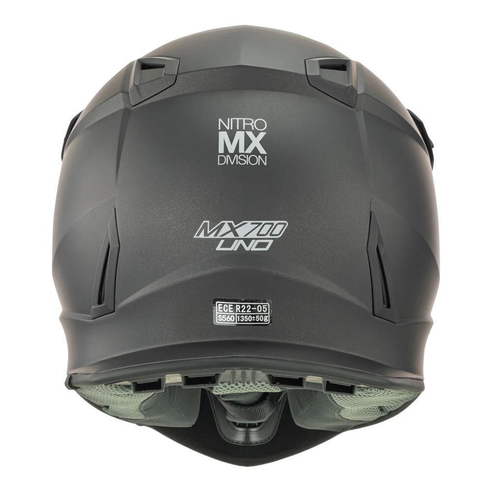 Nitro MX700 Satin Black Youth Helmet - Image 3