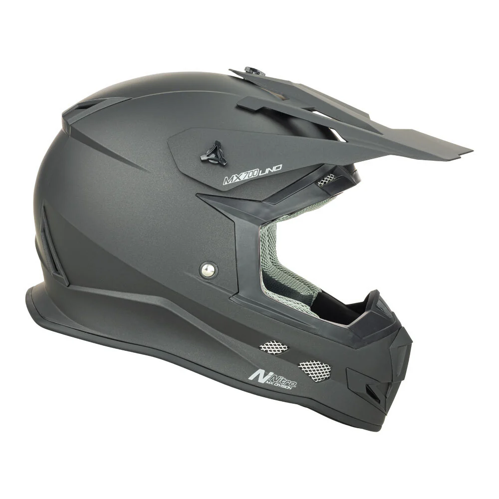 Nitro MX700 Satin Black Youth Helmet - Image 5