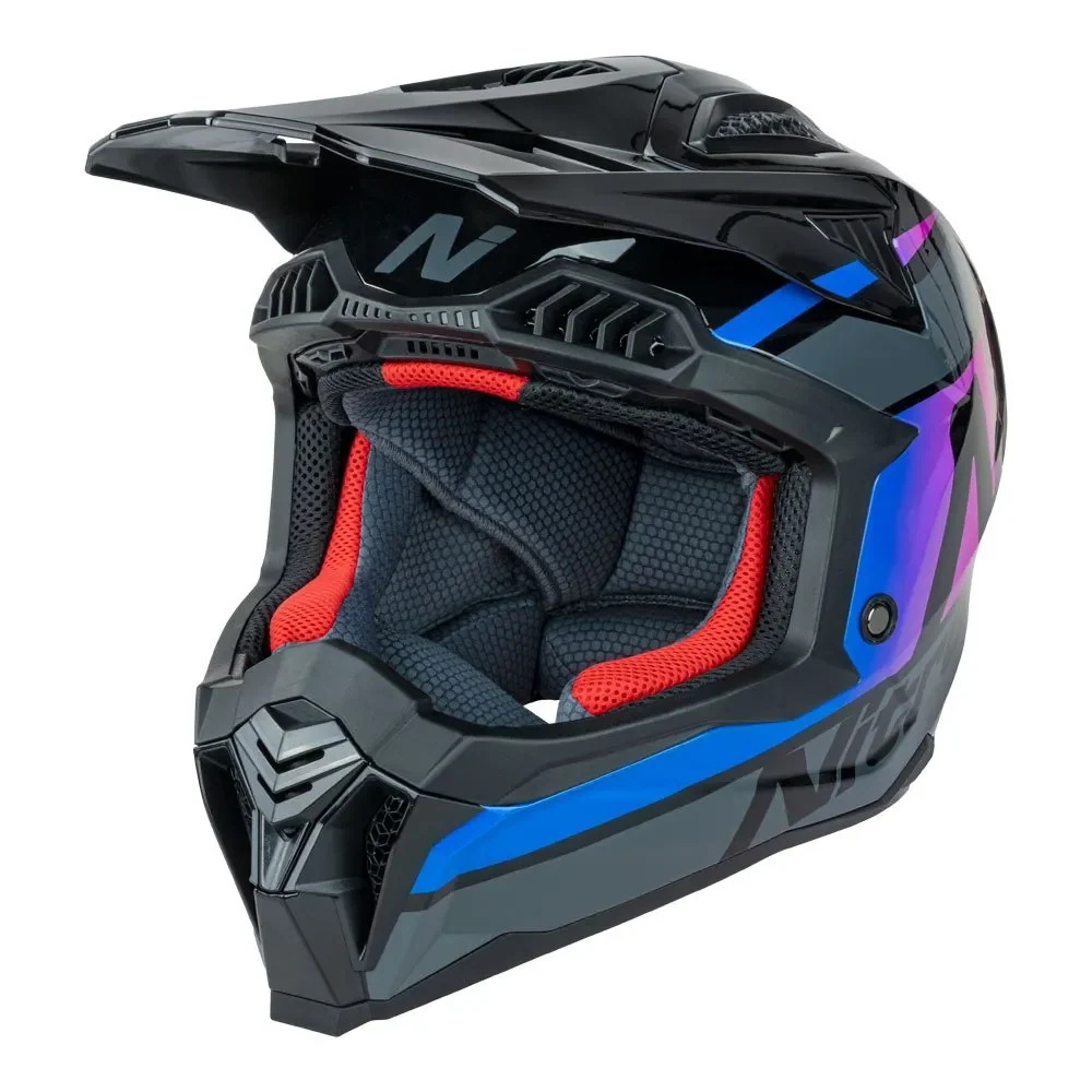 Nitro MX710 Onyx Purple/Pink Helmet - Image 4