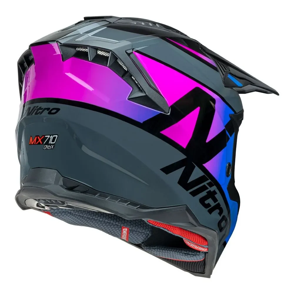 Nitro MX710 Onyx Purple/Pink Helmet - Image 5