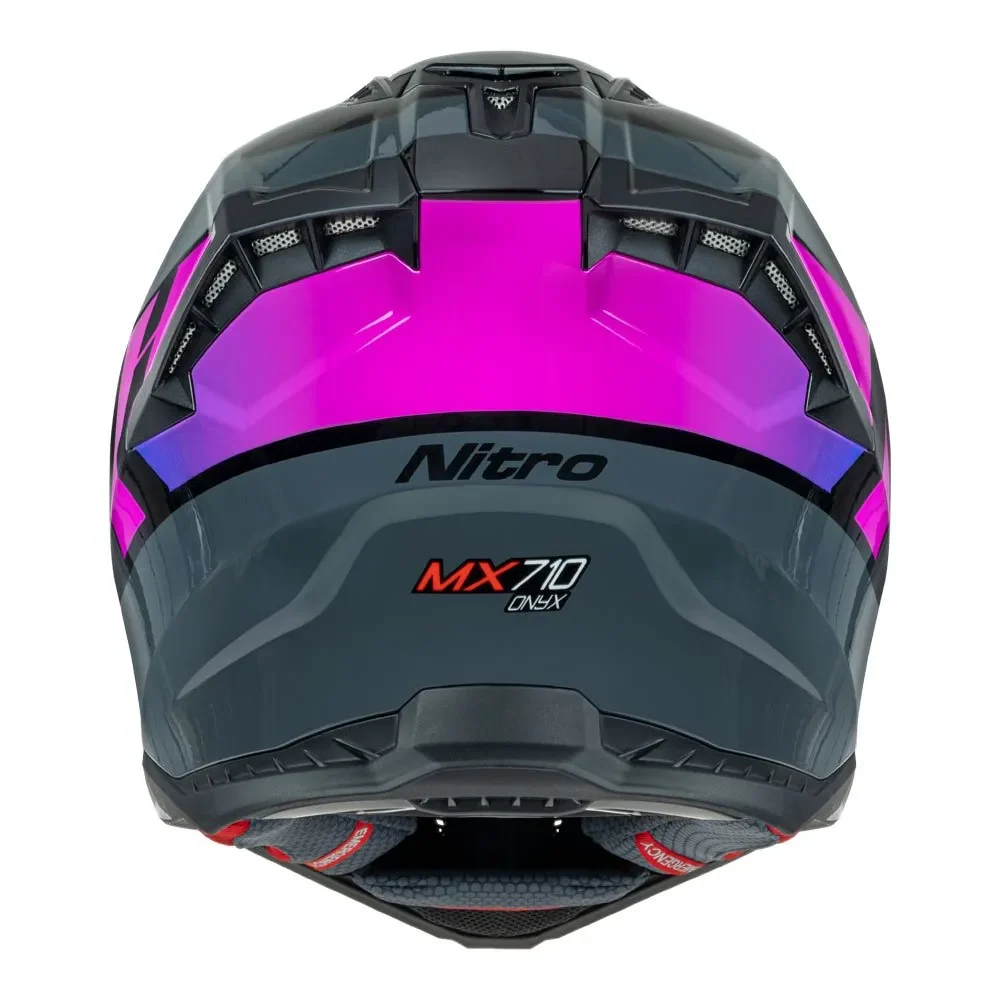 Nitro MX710 Onyx Purple/Pink Helmet - Image 6