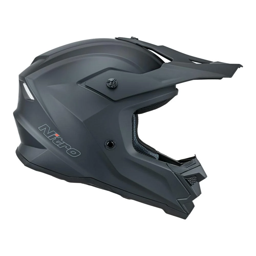 Nitro MX710 Satin Black Youth Helmet - Image 4