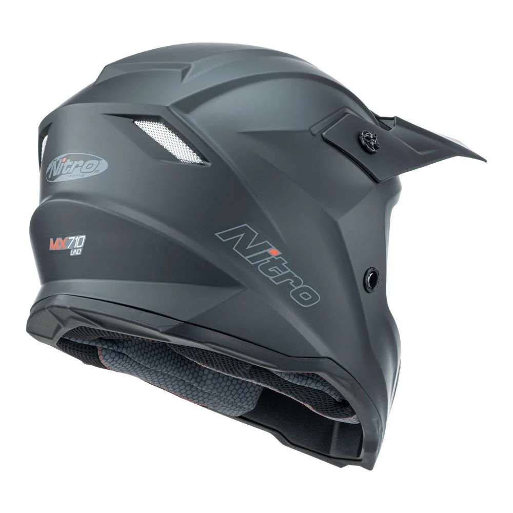 Nitro MX710 Satin Black Youth Helmet - Image 5