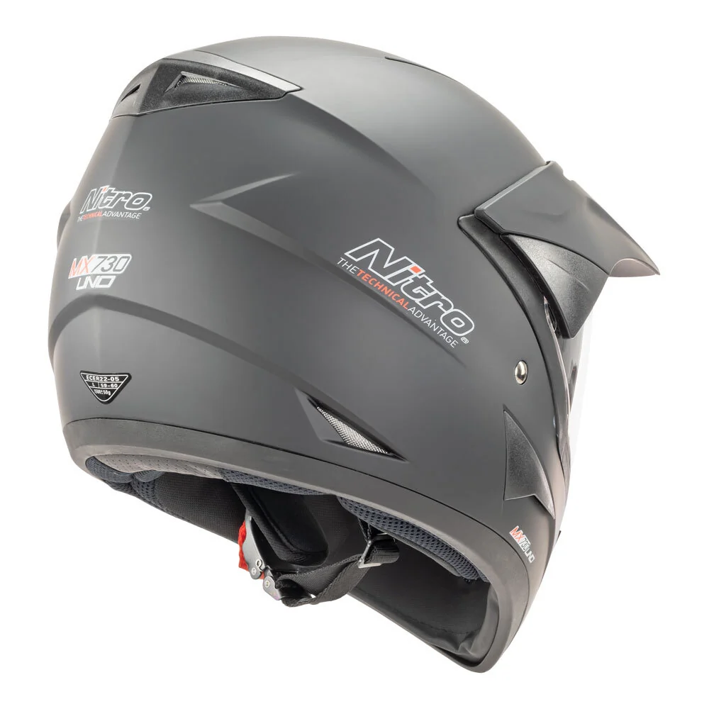 Nitro MX730 Satin Black Adventure Helmet - Image 5