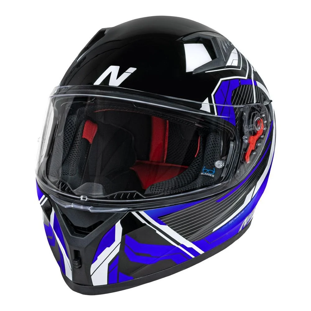 Nitro N501 DVS Fuse Gloss Blue/White/Black Helmet - Image 3