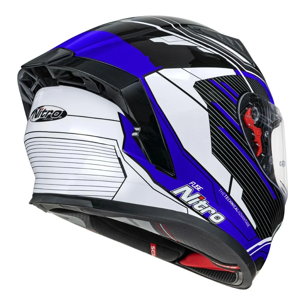 Nitro N501 DVS Fuse Gloss Blue/White/Black Helmet - Image 5
