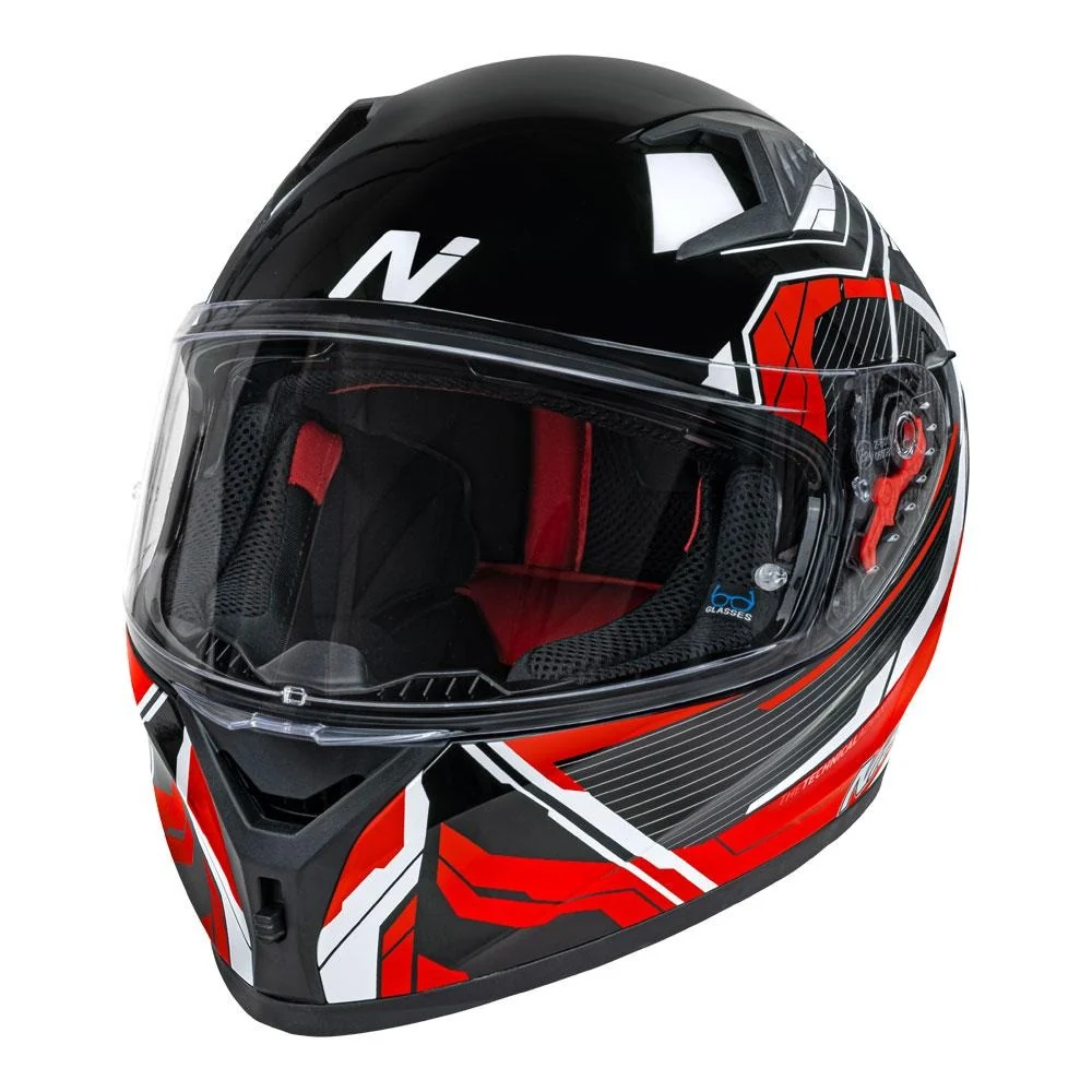 Nitro N501 DVS Fuse Gloss Red/White/Black Helmet - Image 3