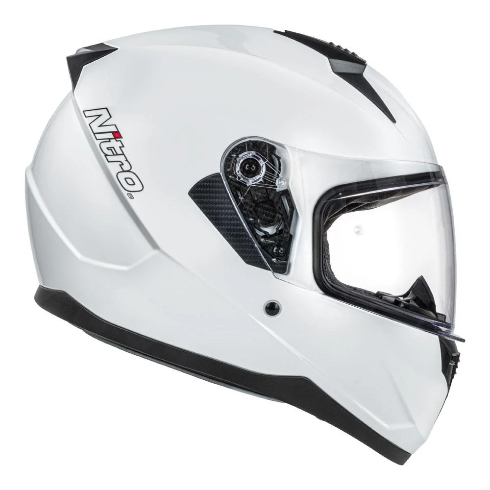 Nitro N670 Gloss White Helmet - Image 4