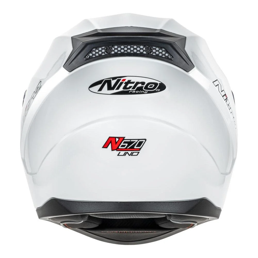Nitro N670 Gloss White Helmet - Image 6