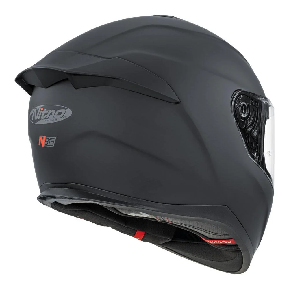 Nitro N915 Satin Black Helmet - Image 5