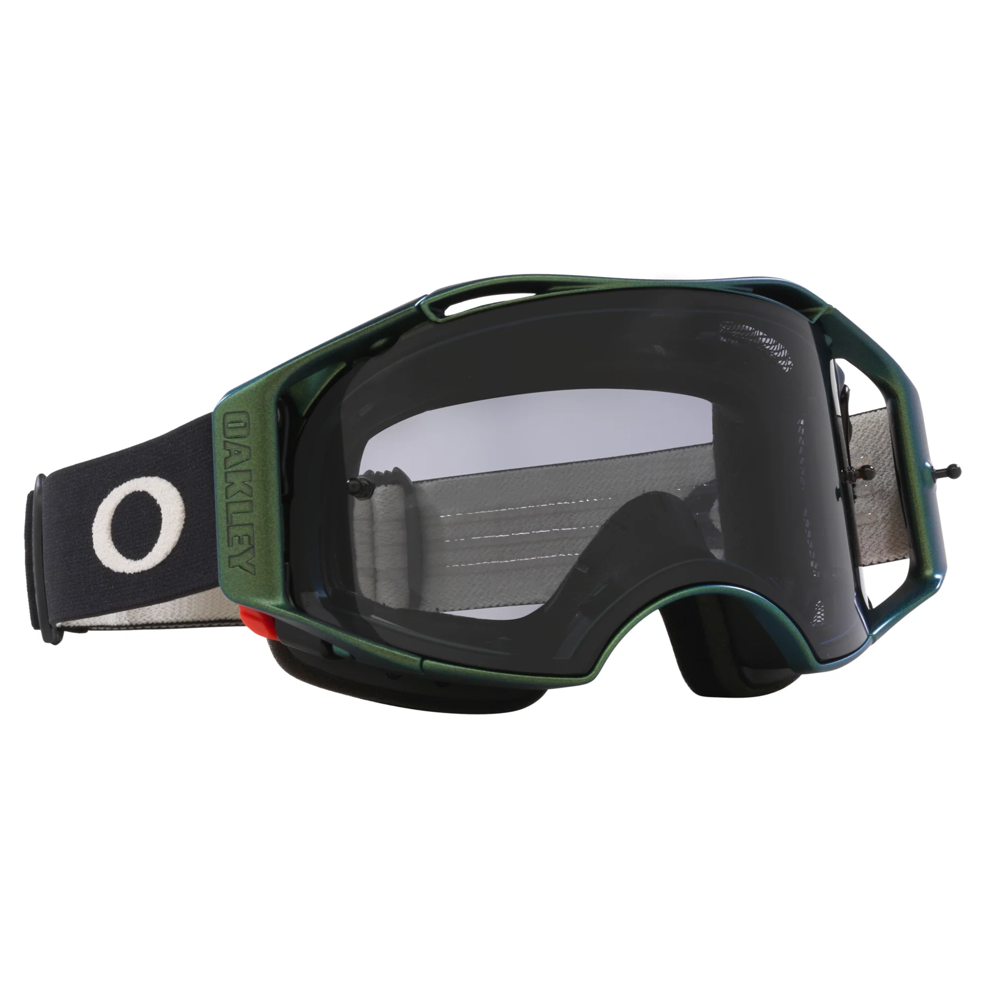 Oakley Airbrake MTB Goggles w/Black Green Colorshift Strap & Light Grey Lenses - Image 3