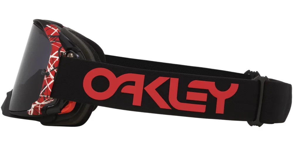 Oakley Airbrake MX Goggles w/Red Eddie Strap & Dark Grey Lenses - Image 3