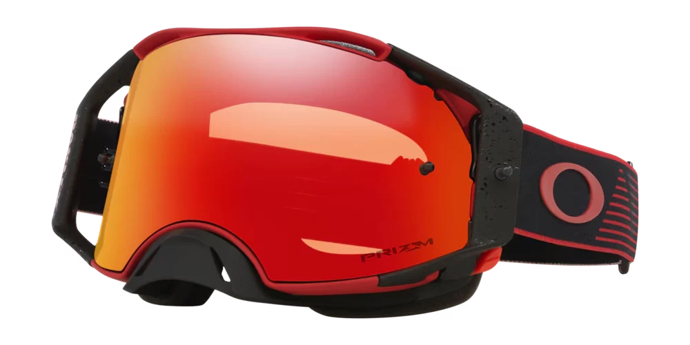 Oakley Airbrake MX Goggles w/Red Motion Strap & Prizm MX Torch Iridium Lenses