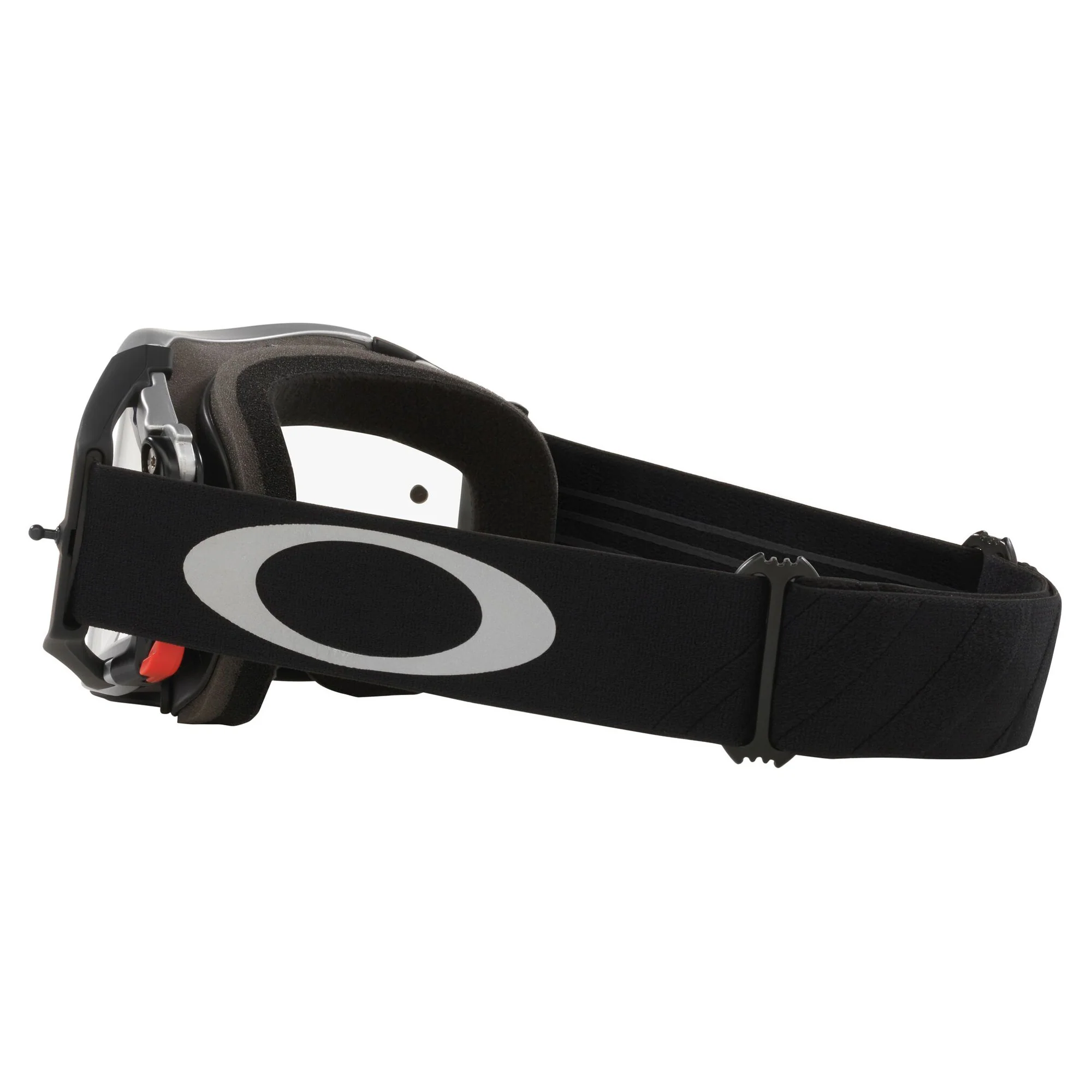 Oakley Airbrake MX Goggles w/Tuff Blocks Black Gunmetal Strap & Clear Lenses - Image 3