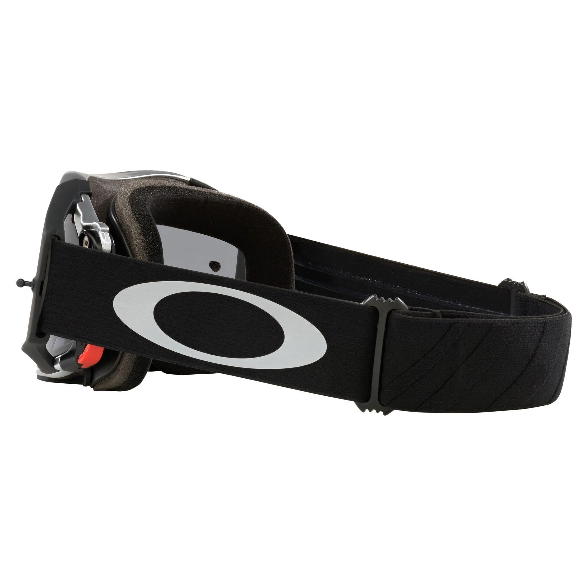 Oakley Airbrake MX Goggles w/Tuff Blocks Black Gunmetal Strap & Dark Grey Lenses - Image 3