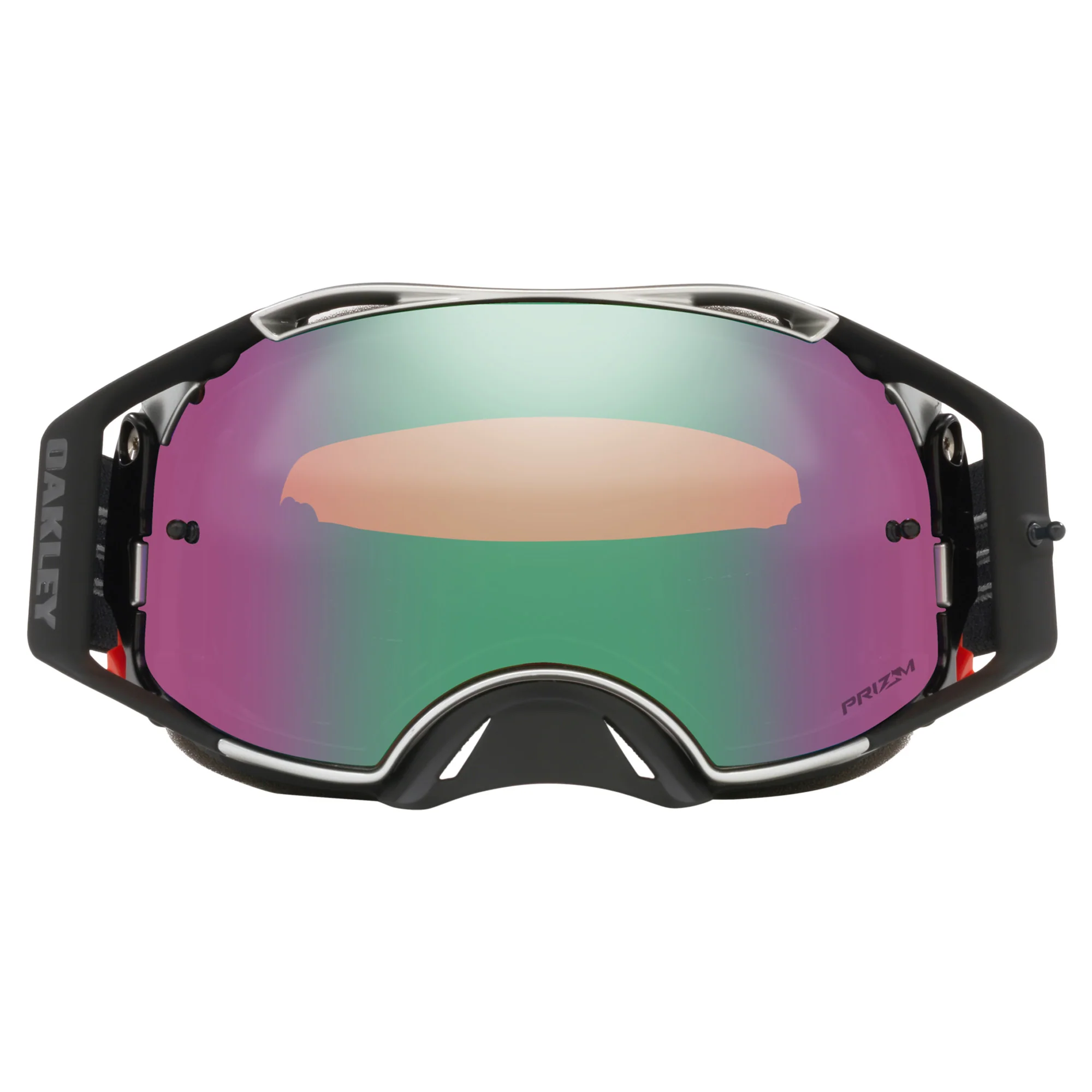 Oakley Airbrake MX Goggles w/Tuff Blocks Black Gunmetal Strap & Prizm MX Jade Iridium Lenses - Image 2