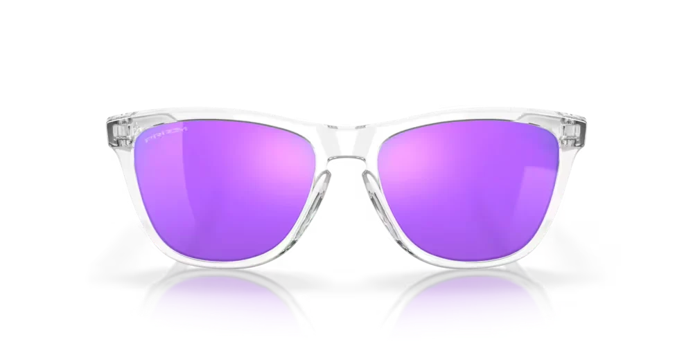 Oakley Frogskins Sunglasses w/Polished Clear Frame & Prizm Violet Lenses - Image 2
