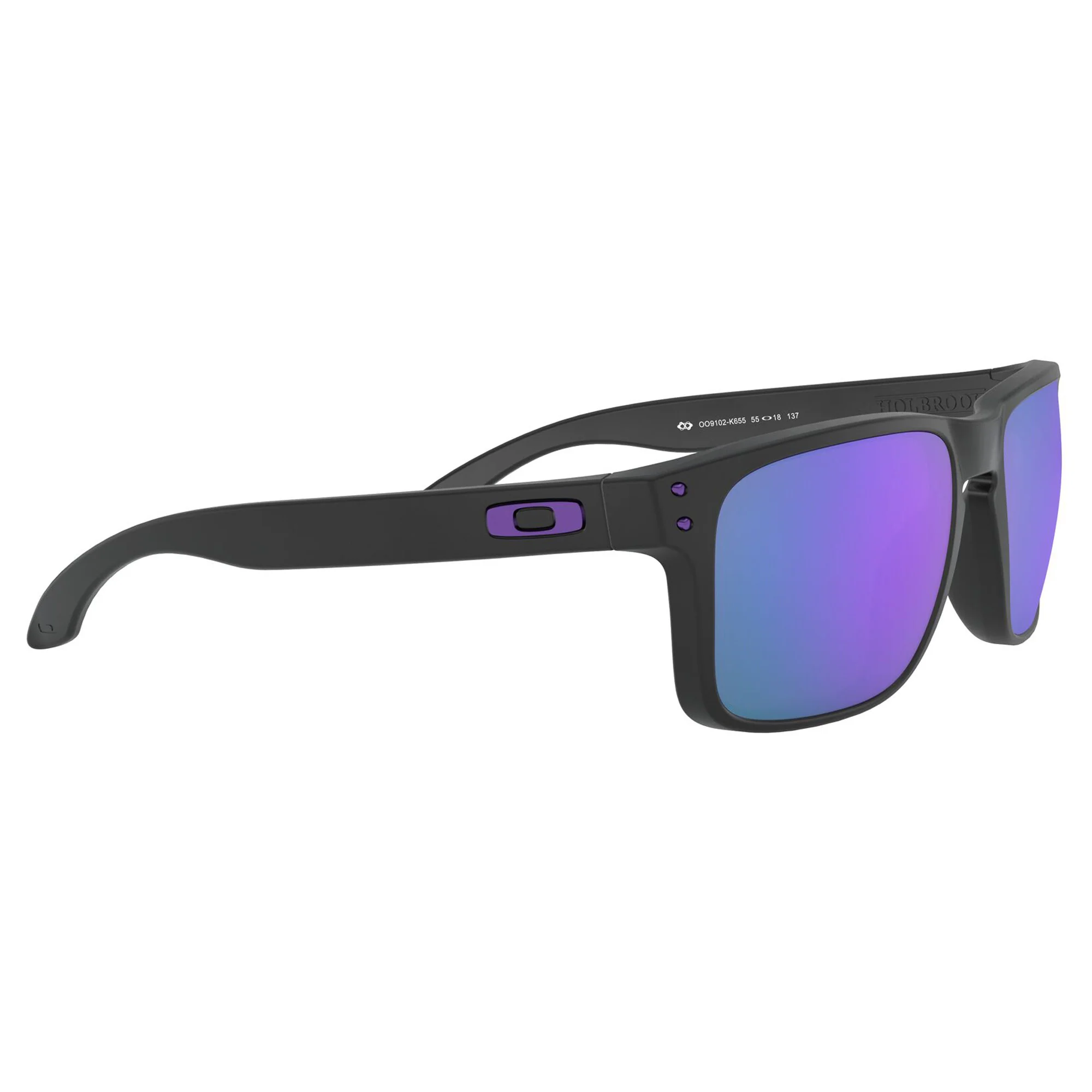 Oakley Holbrook Sunglasses w/Matte Black Frame & Prizm Violet Lenses - Image 4